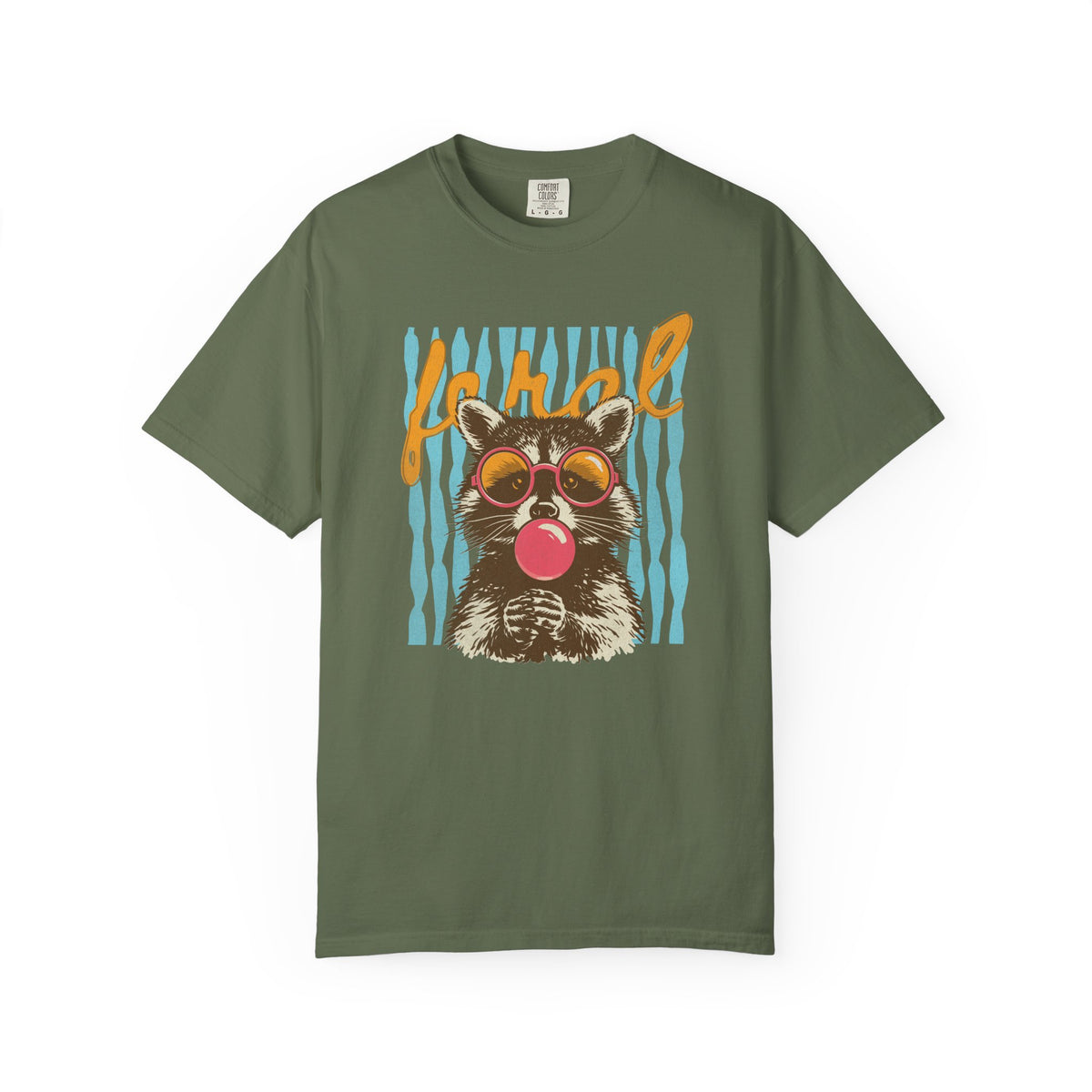 Raccoon Bubblegum Tee — Vintage Sunglasses Graphic T-Shirt