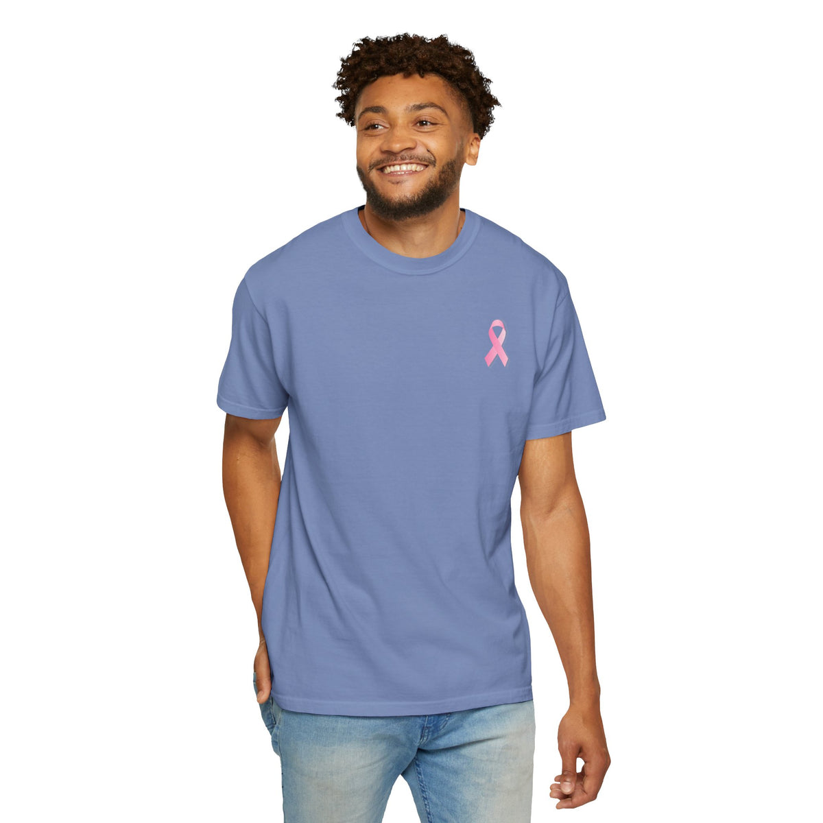 Breast Cancer Awareness T-Shirt — "No One Fights Alone" Flag Tee