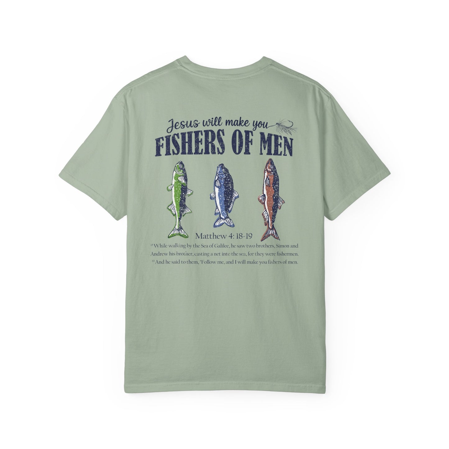 Fishers of Men T-Shirt — Christian Fishing Graphic Tee (Matthew 4:18-19)