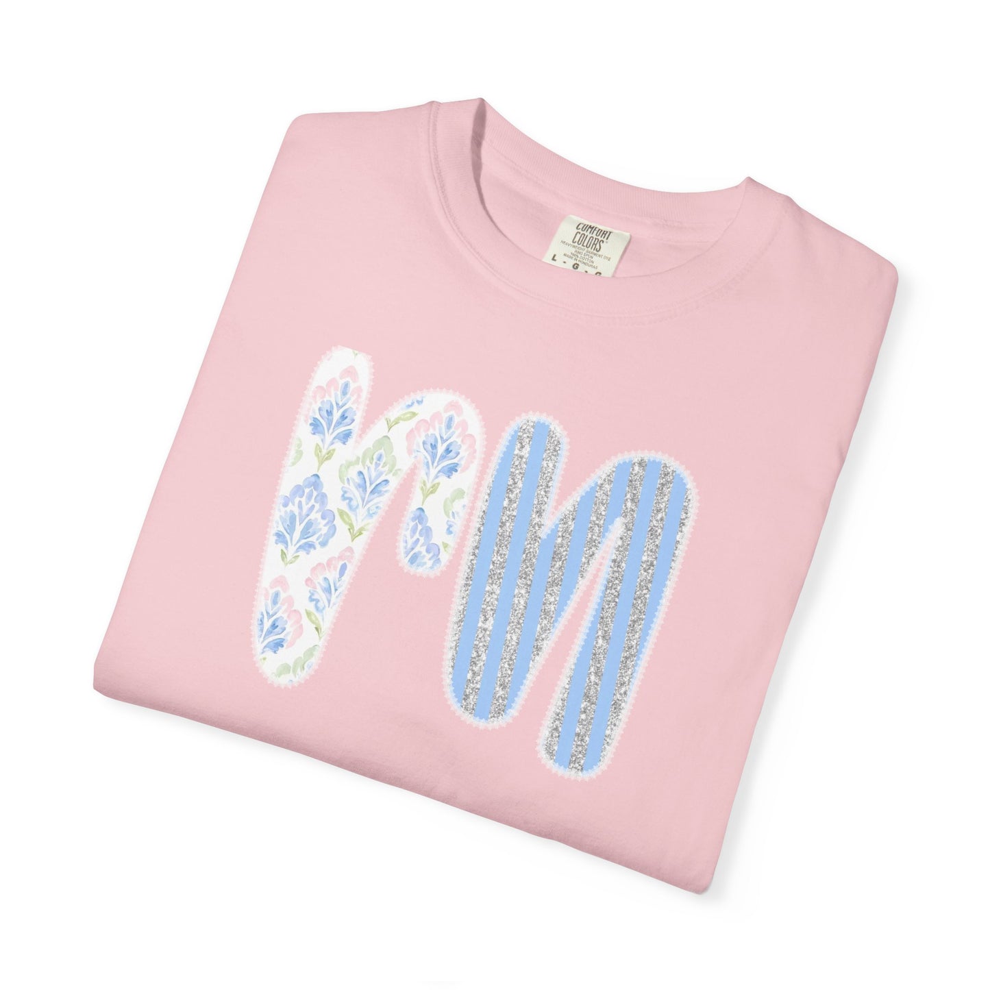 Retro 'RN' Floral Graphic T-Shirt — Garment-Dyed Casual Tee