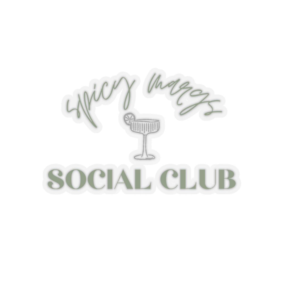 Sticker — "Spicy Margs Social Club" Decorative Kiss-Cut Sticker
