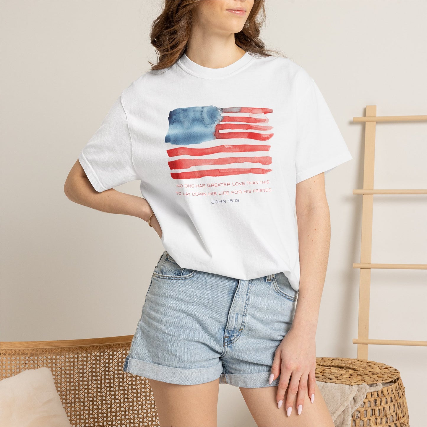 American Watercolor Flag T-Shirt