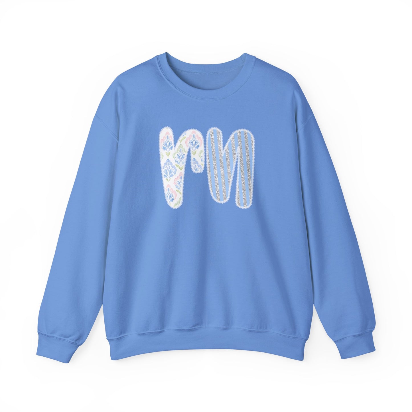 RN Floral Crewneck Sweatshirt – Blue Botanical Monogram