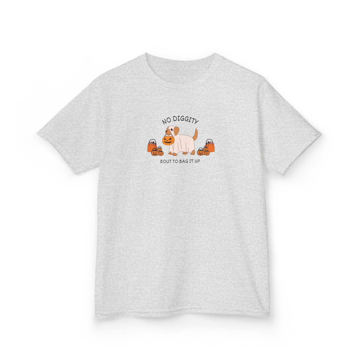 Kids T‑Shirt — "No Diggity" Puppy & Pumpkin Fall Tee