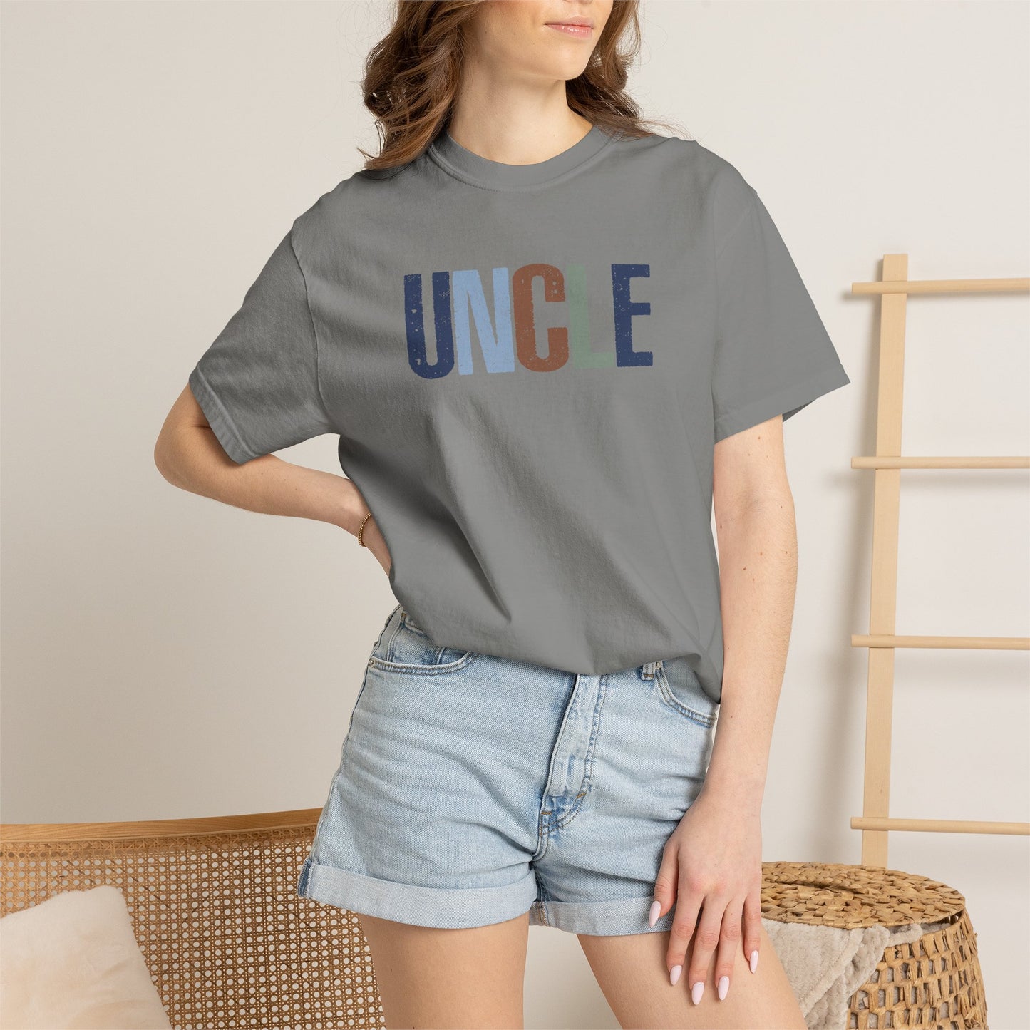Uncle Graphic T-Shirt — Vintage Americana Lettering Tee for Dads & Family Gifts