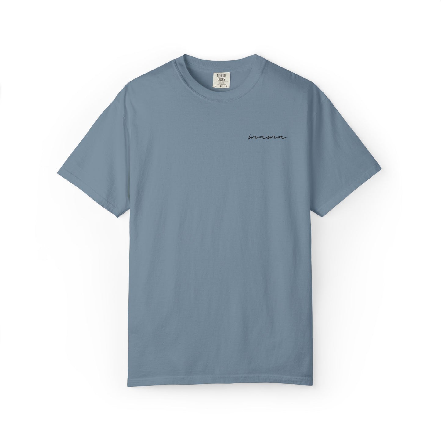 Mama Script Tee — Minimalist Embroidered "Mama" T-Shirt