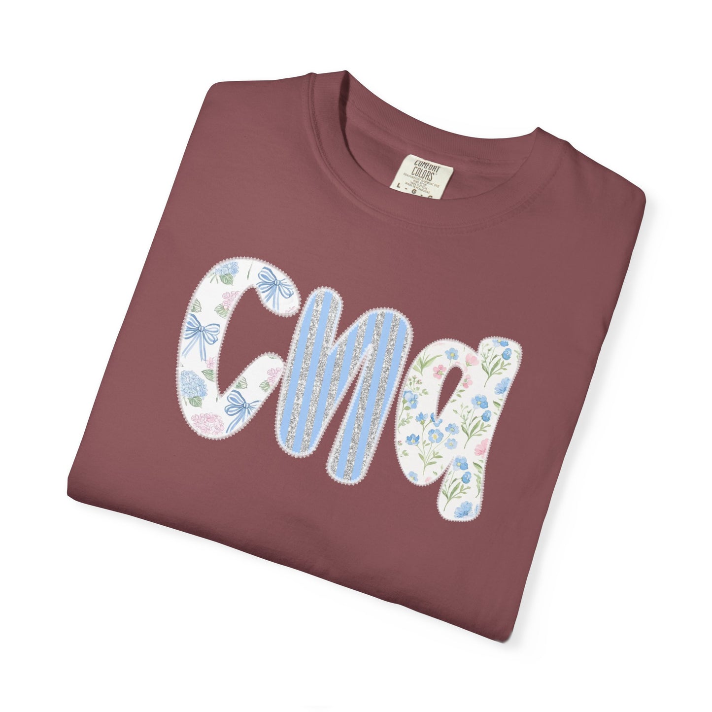 CNA Floral Script T-Shirt — Nurse Appreciation Gift