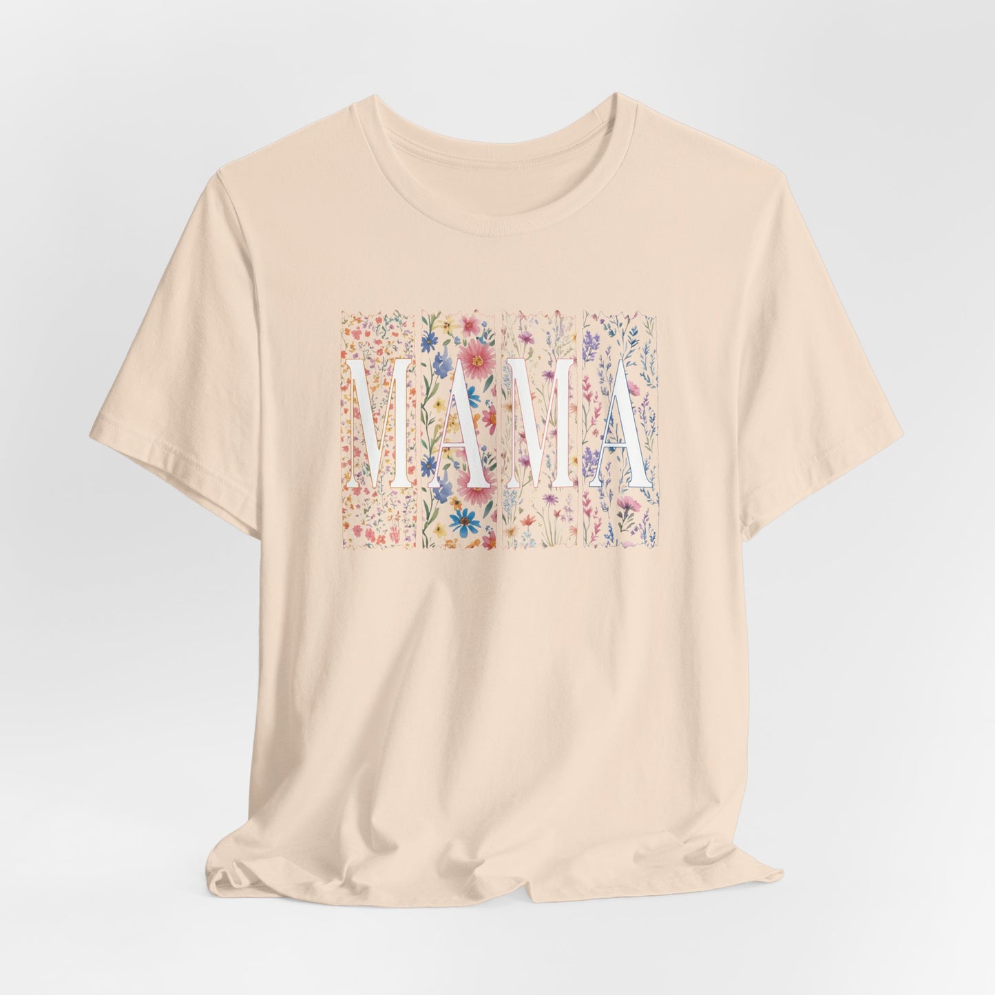 Mama Floral Tee — Soft Pink Mother’s Day Shirt with Floral Typography