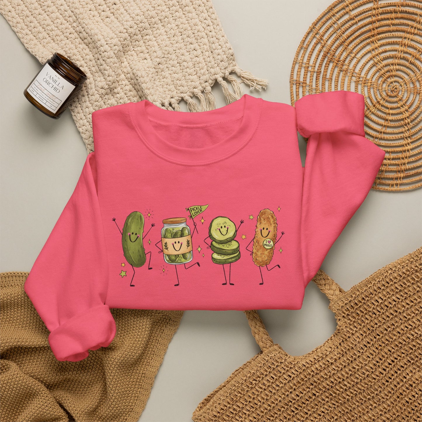 Pickle Friends Crewneck Sweatshirt — Pickle Lover Graphic