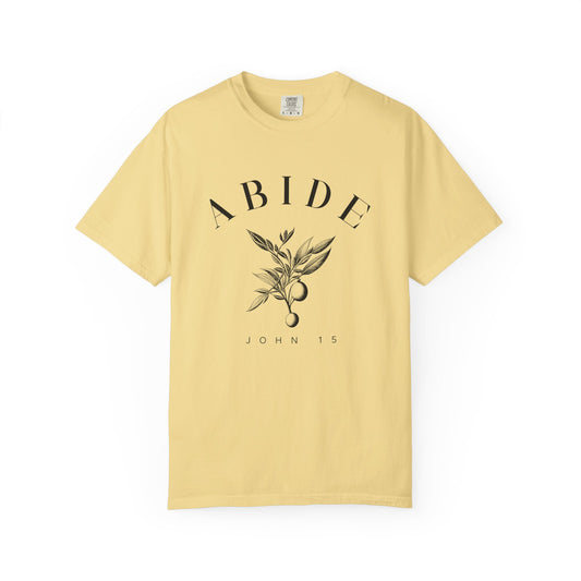 Abide Floral Tee — John 15 Inspirational T-Shirt