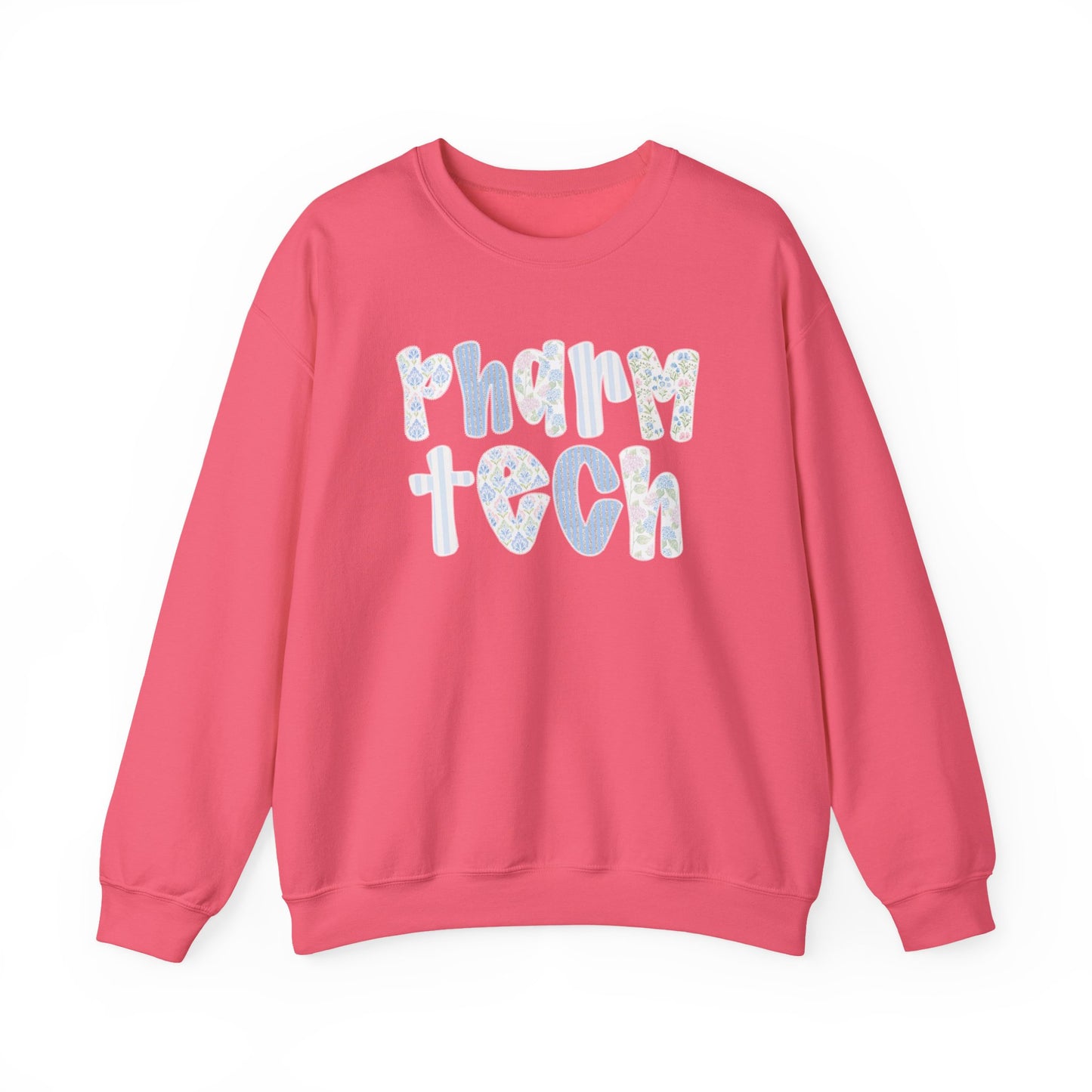 Pharm Tech Floral Crewneck Sweatshirt — Cute Pharmacy Technician Gift
