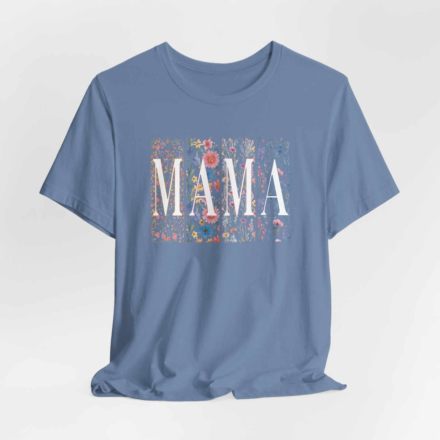 Mama Floral Tee — Soft Pink Mother’s Day Shirt with Floral Typography