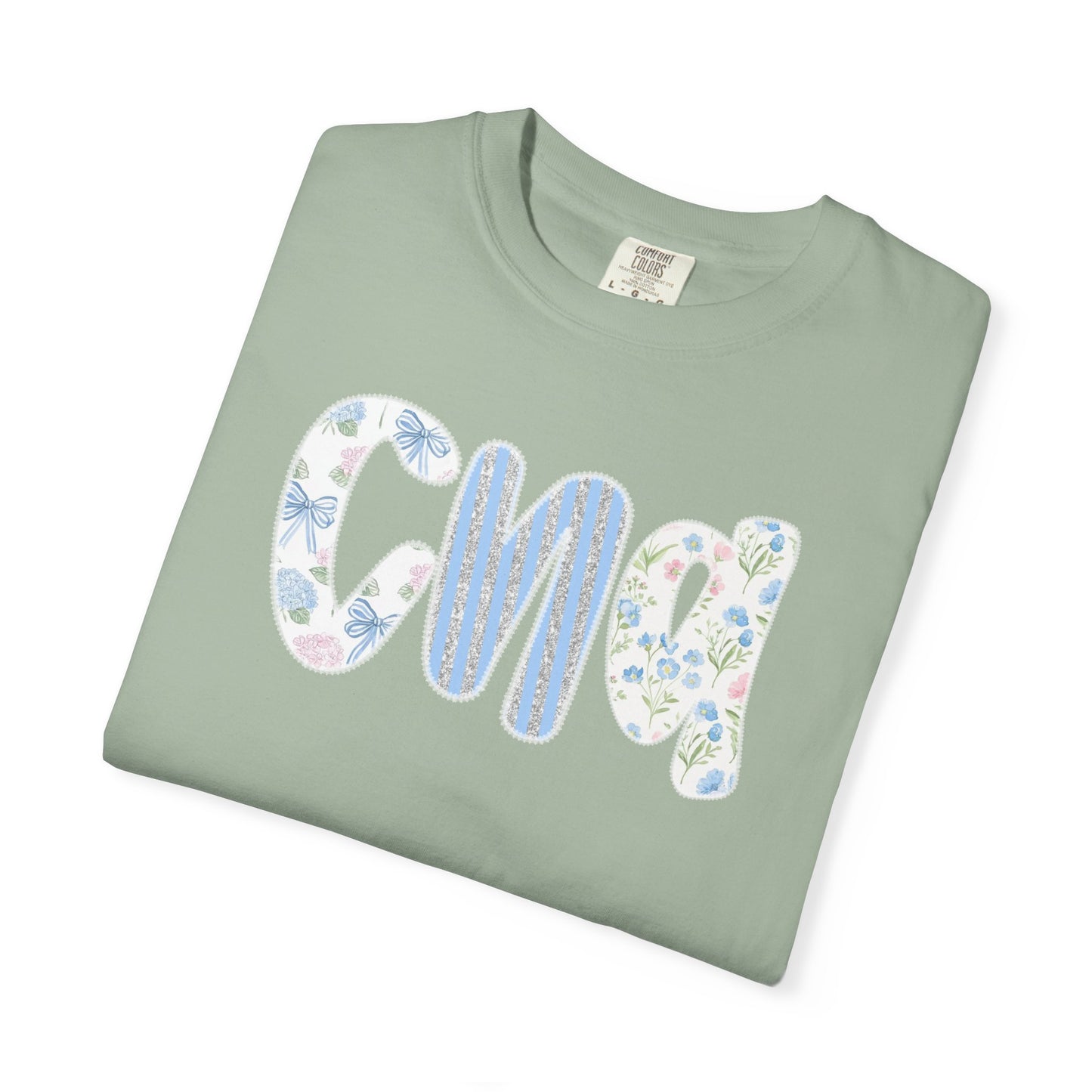 CNA Floral Script T-Shirt — Nurse Appreciation Gift