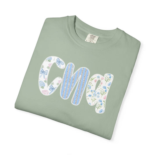 CNA Floral Script T-Shirt — Nurse Appreciation Gift