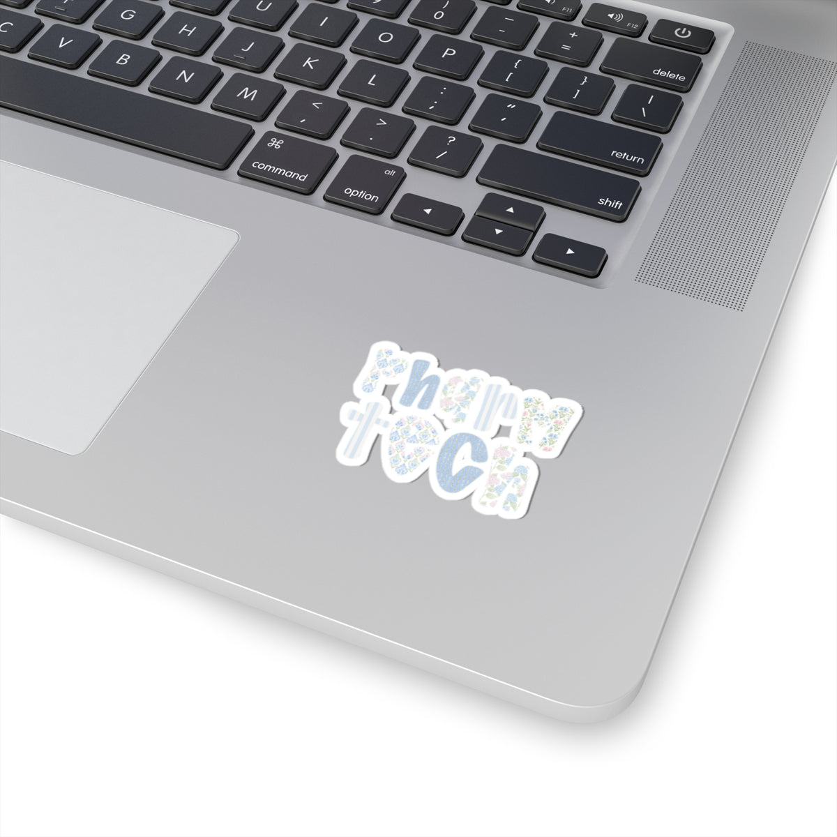 Pharmacy Tech Floral Kiss-Cut Sticker — Cute Laptop & Water Bottle Decal for Pharmacy Technicians