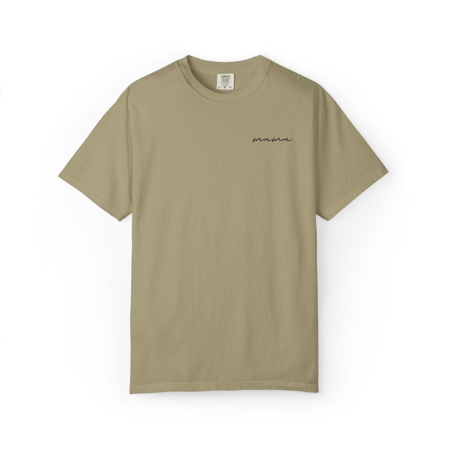 Mama Script Tee — Minimalist Embroidered "Mama" T-Shirt