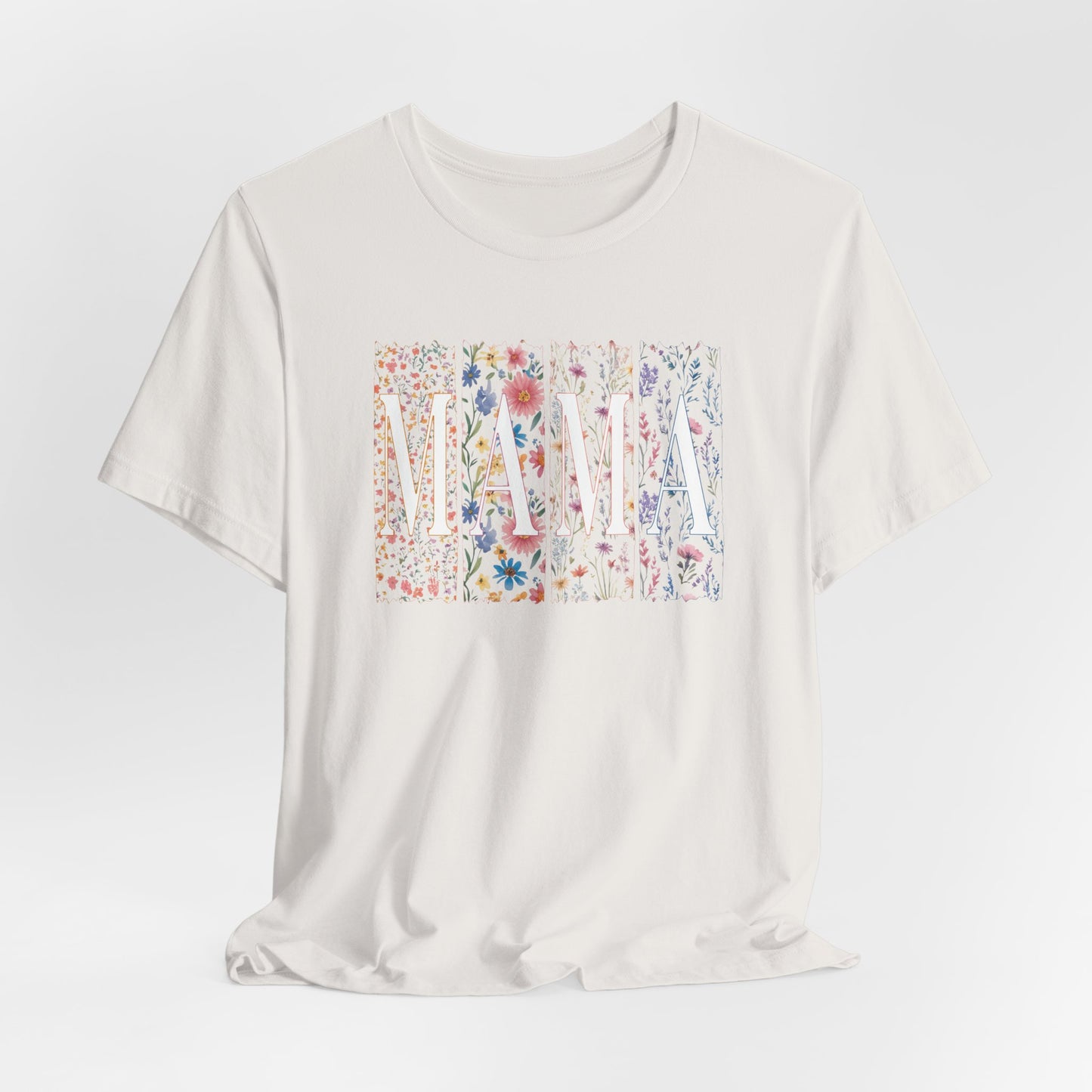 Mama Floral Tee — Soft Pink Mother’s Day Shirt with Floral Typography