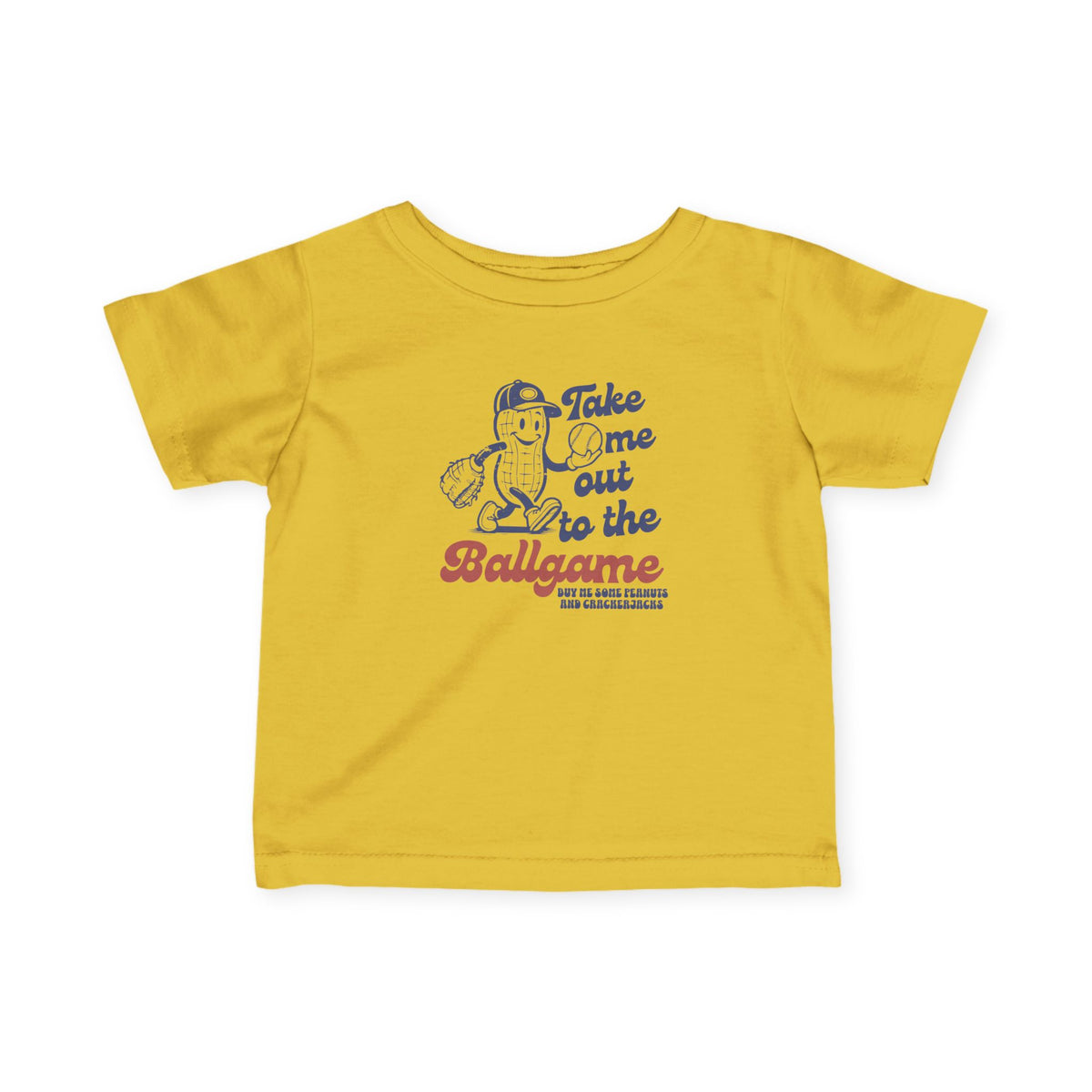 Infant Tee – "Take Me Out to the Ballgame" Vintage Baseball Bodysuit