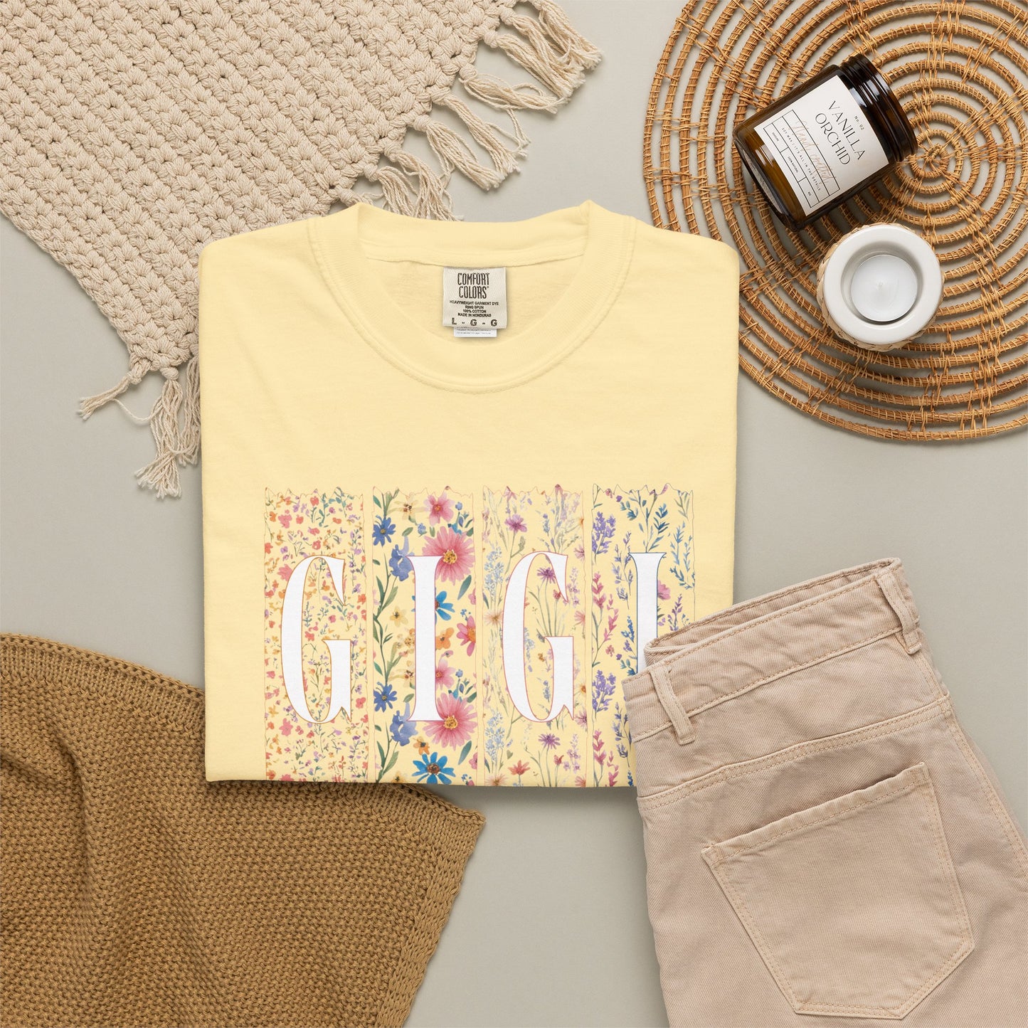 "GiGi" Floral Meadow Graphic T-Shirt — Watercolor Wildflower Print