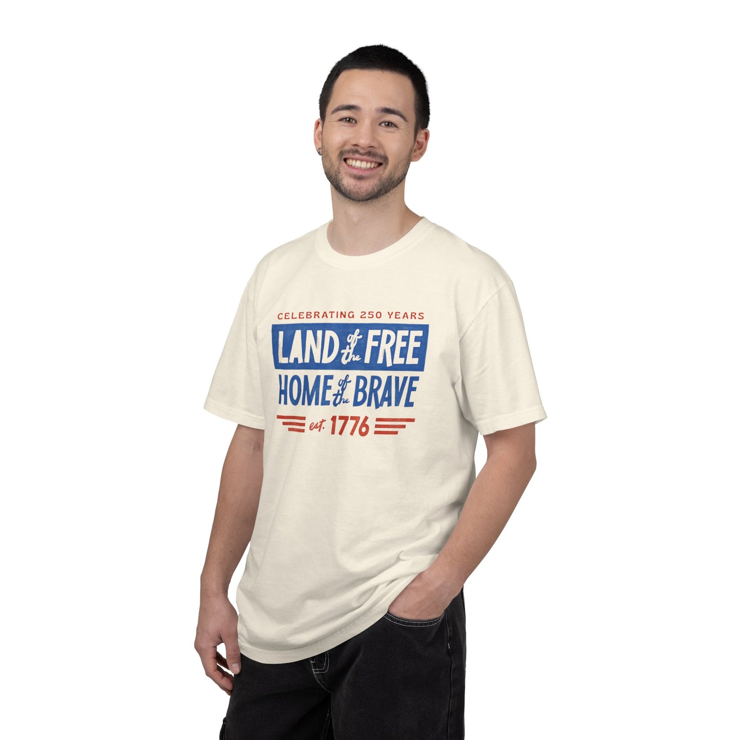 Patriotic 'Land of the Free, Home of the Brave' T-Shirt