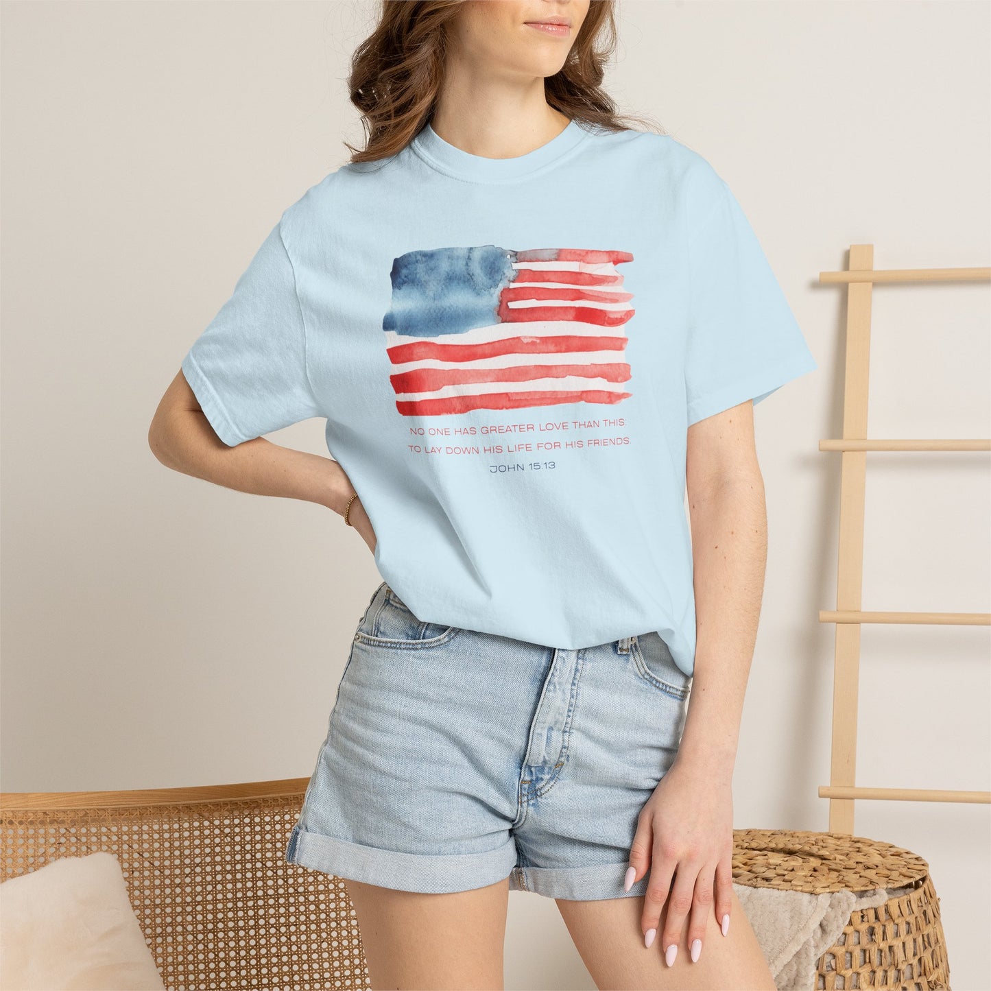 American Watercolor Flag T-Shirt