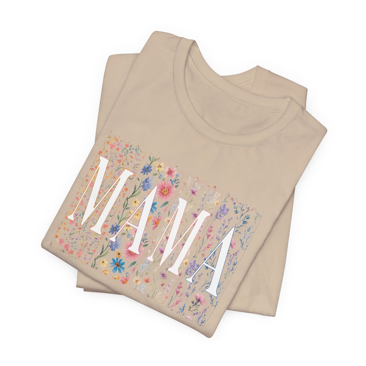 Mama Floral Tee — Soft Pink Mother’s Day Shirt with Floral Typography