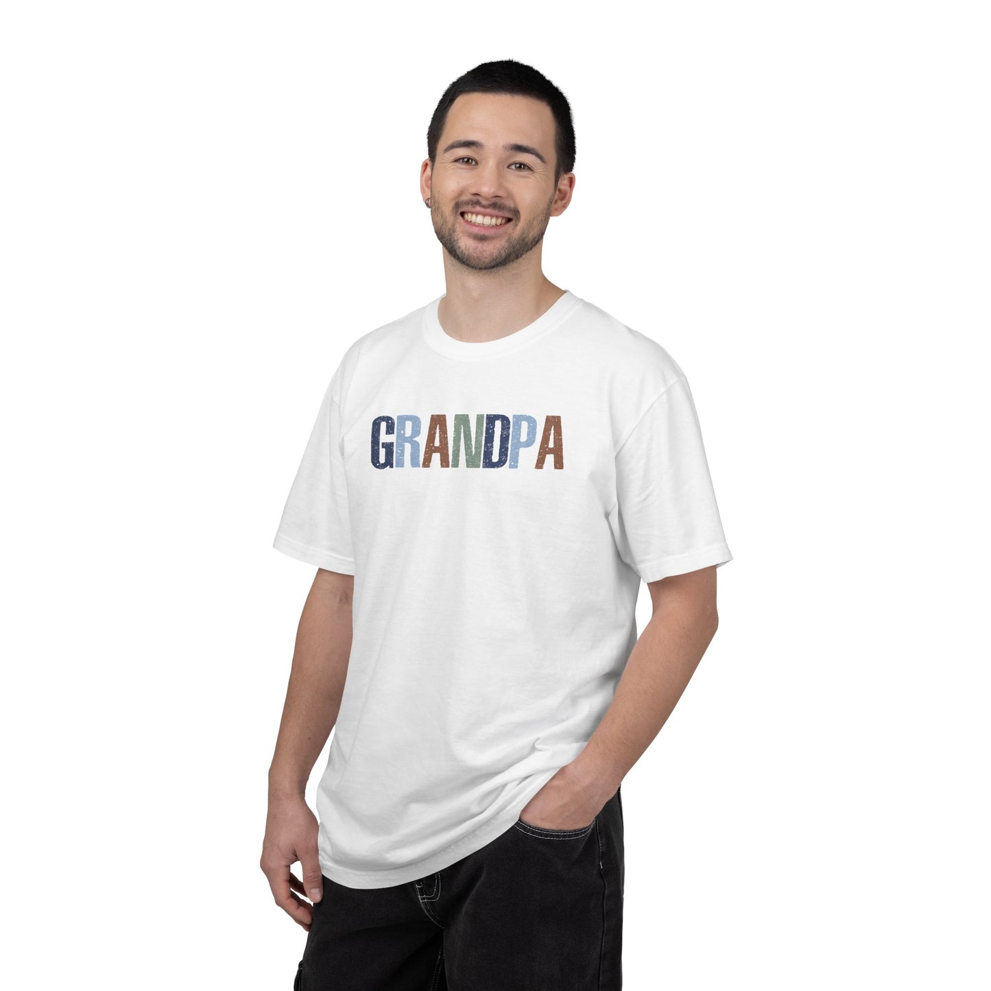 Grandpa Vintage Lettering T-Shirt — Comfortable Dad/Grandparent Gift for Father's Day