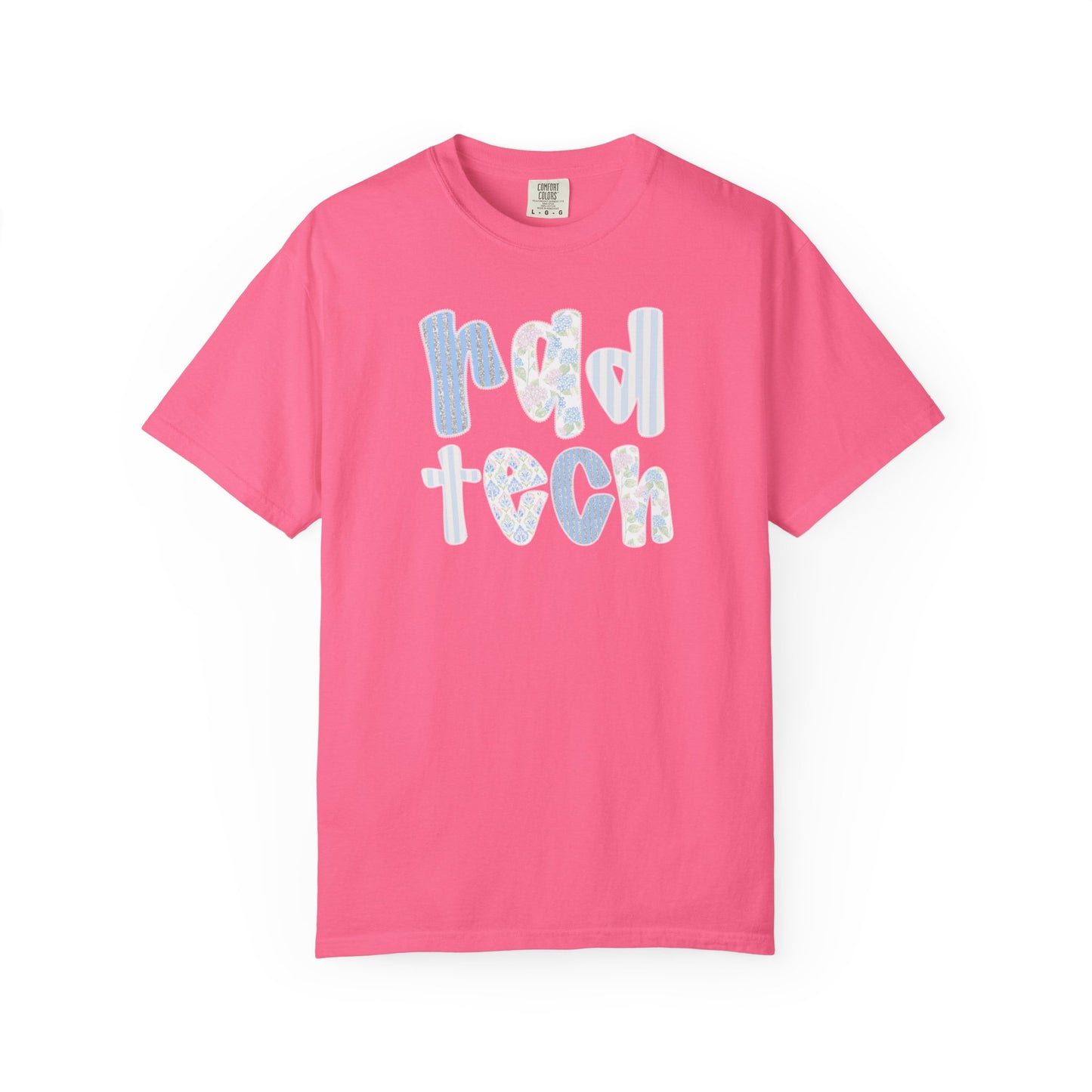 Rad Tech T-Shirt — Retro Floral 'rad tech' Graphic Tee for Radiologic Technologists