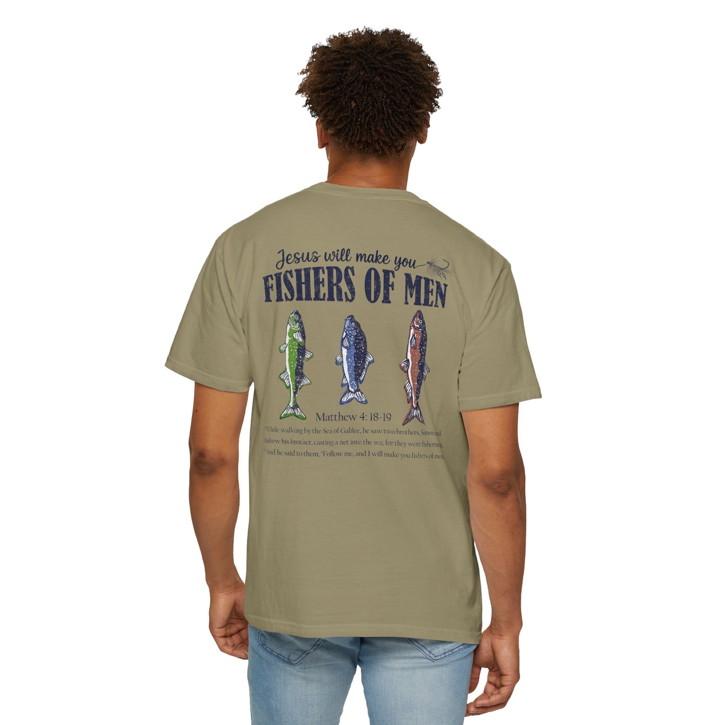 Fishers of Men T-Shirt — Christian Fishing Graphic Tee (Matthew 4:18-19)