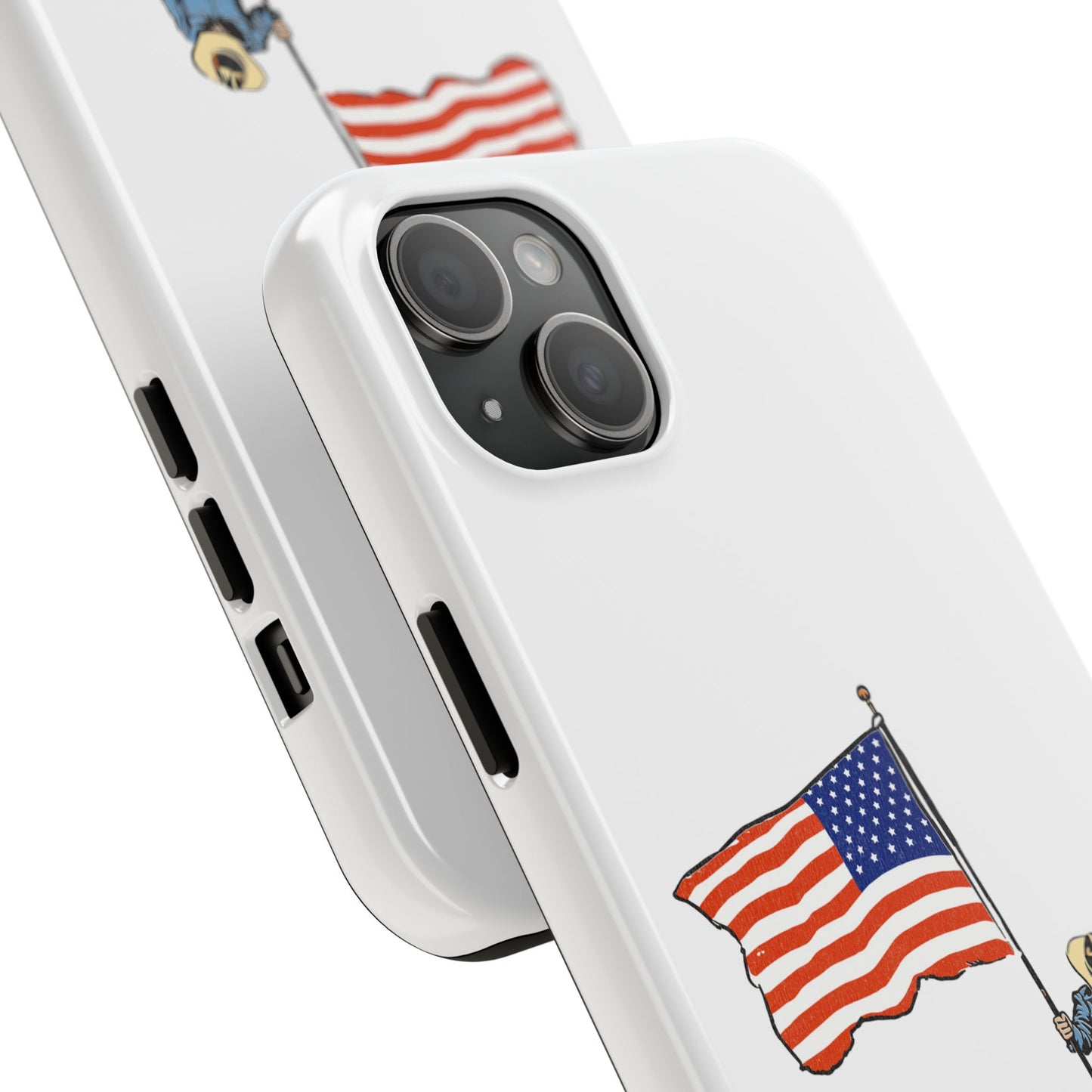 Rugged Western Phone Case — Cowboy Holding American Flag
