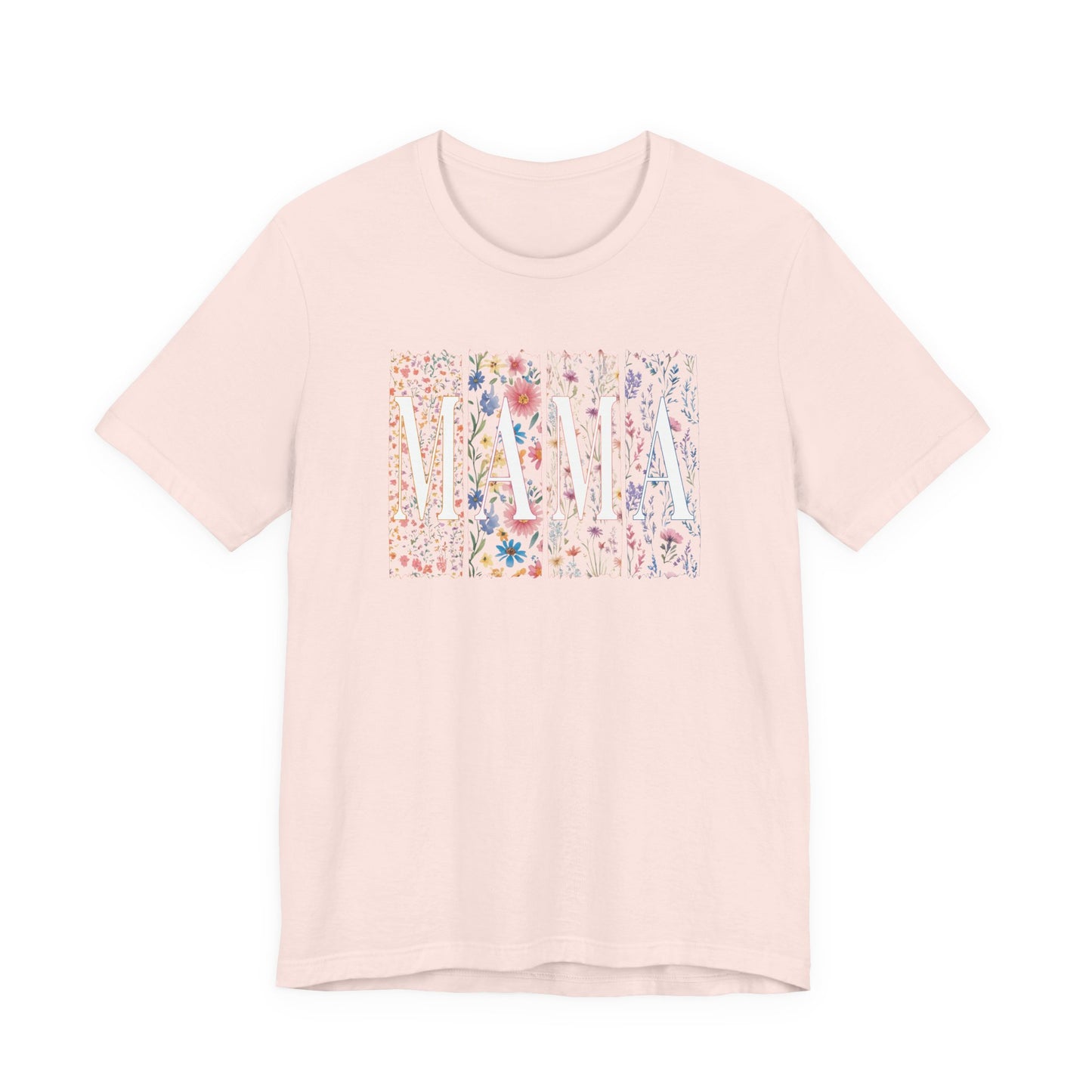 Mama Floral Tee — Soft Pink Mother’s Day Shirt with Floral Typography