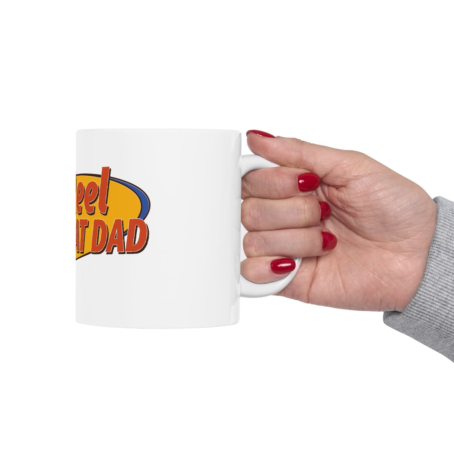 Fishing Mug - "Reel Great Dad" Ceramic Coffee Cup (11oz, 15oz)