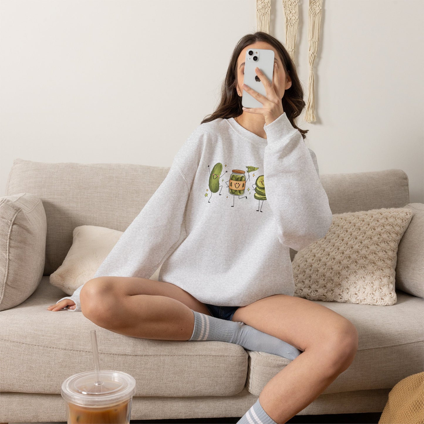 Pickle Friends Crewneck Sweatshirt — Pickle Lover Graphic