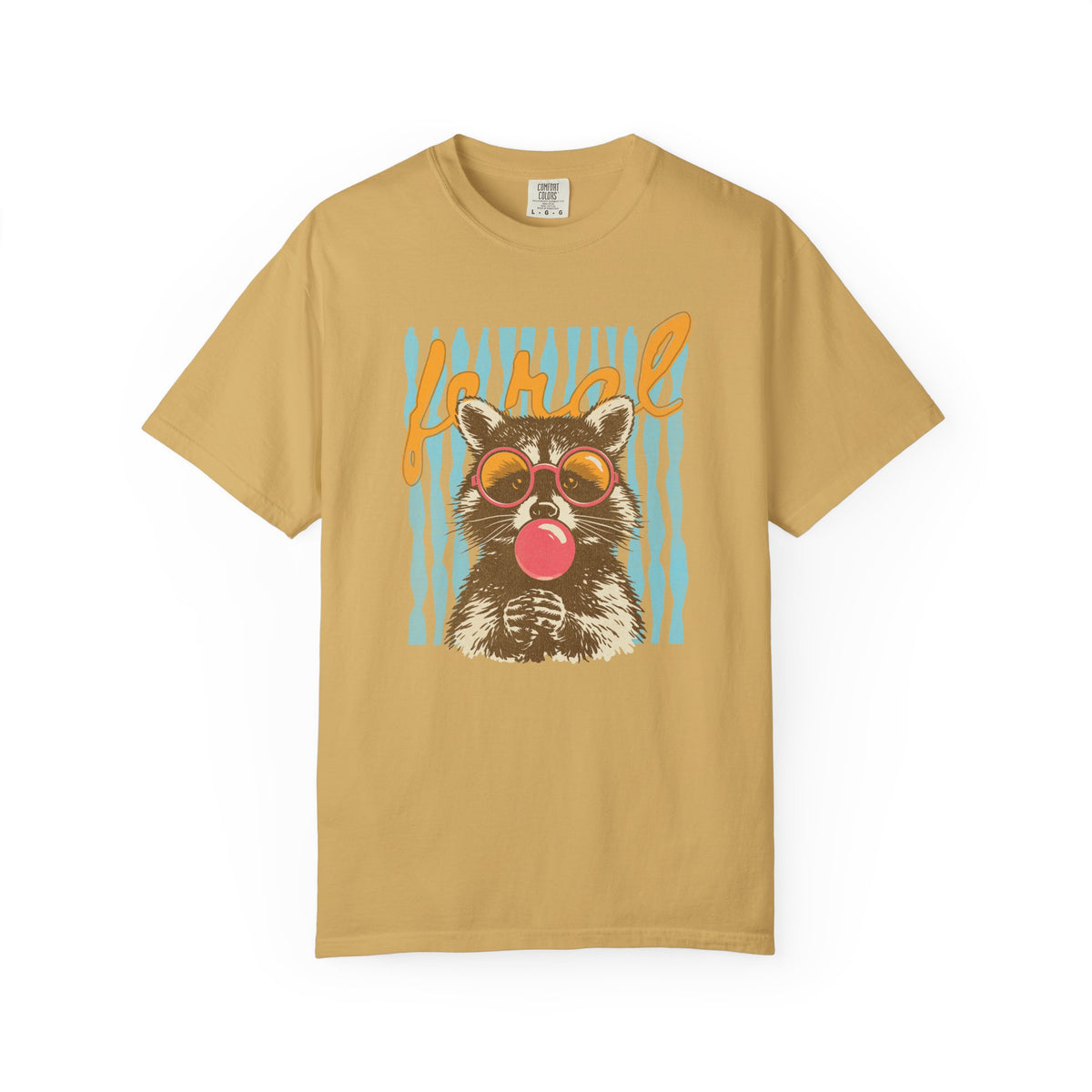 Raccoon Bubblegum Tee — Vintage Sunglasses Graphic T-Shirt