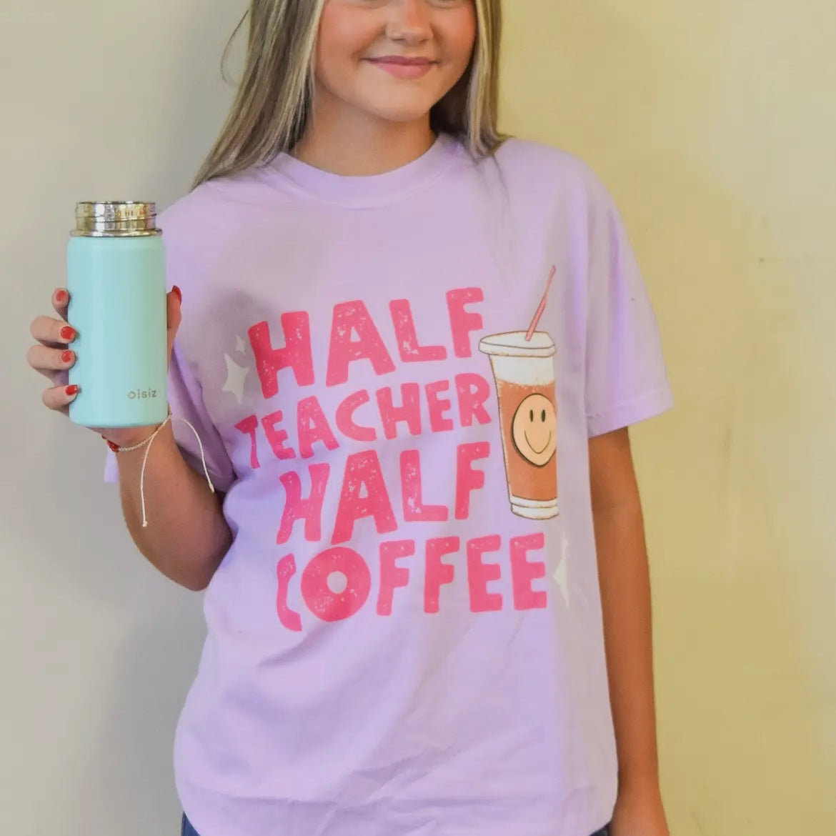 Half Teacher, Half Coffee Tee