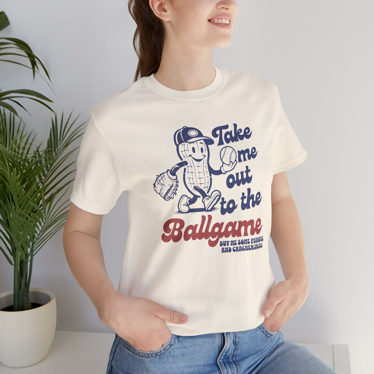 Baseball Tee — "Take Me Out to the Ballgame" Vintage Mascot T-Shirt