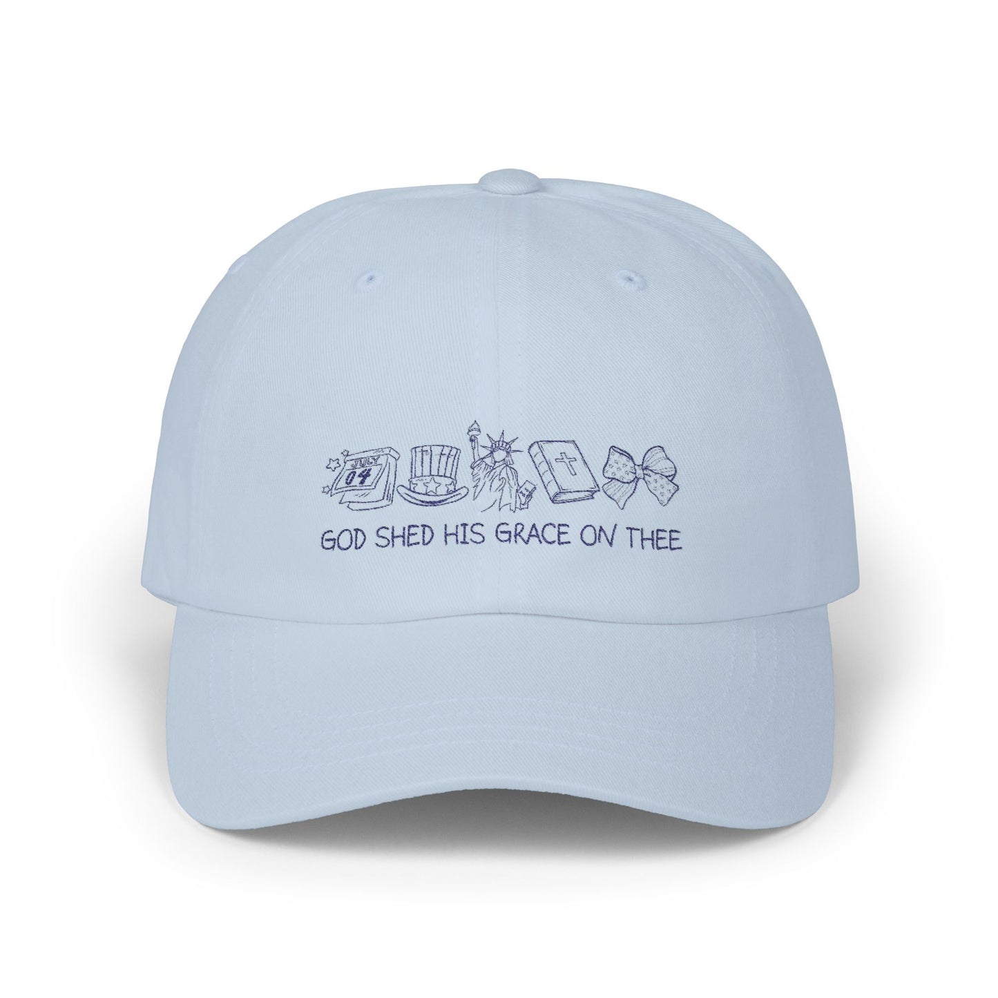 Classic Dad Cap — "God Shed His Grace on Thee" Embroidered Dad Hat