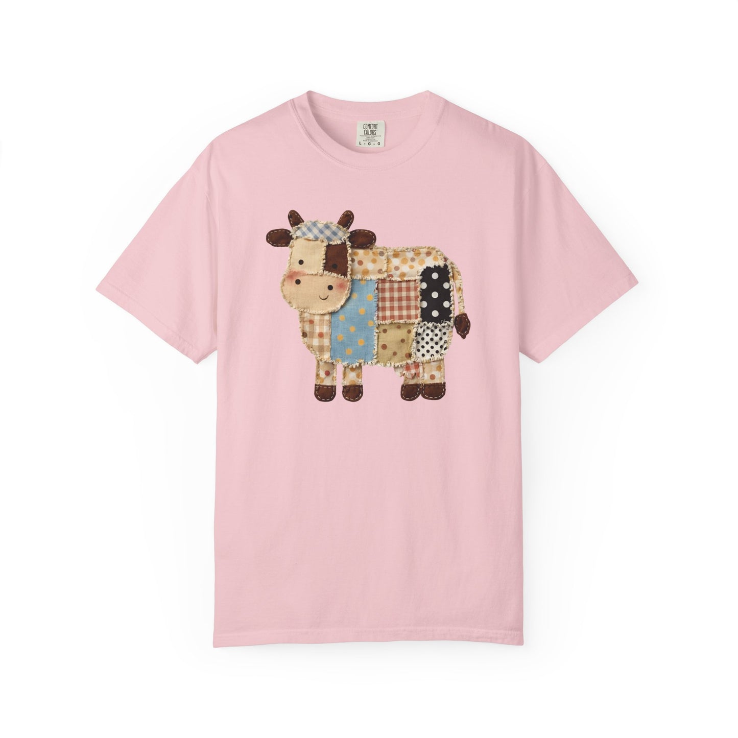 Patchwork Cow Print T-Shirt — Cute Farm Animal Graphic Tee