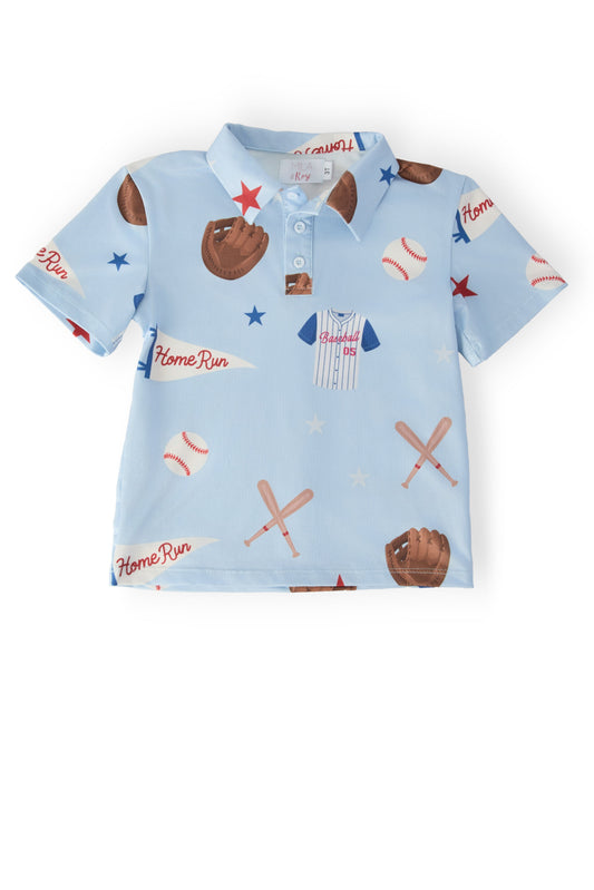 Boys Home Run Short Sleeve Polo