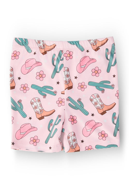 Girls Cactus Cowgirl Twirl Shorts