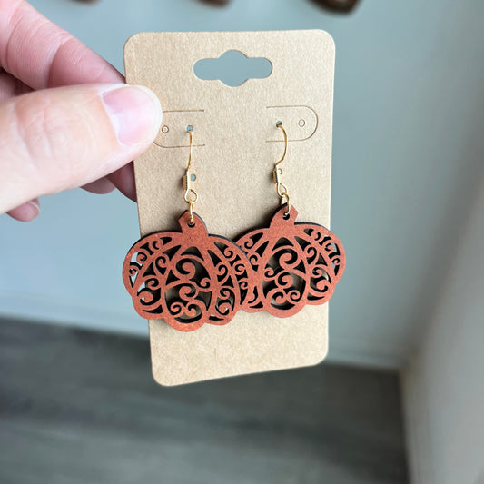 Ornate Pumpkin Dangles