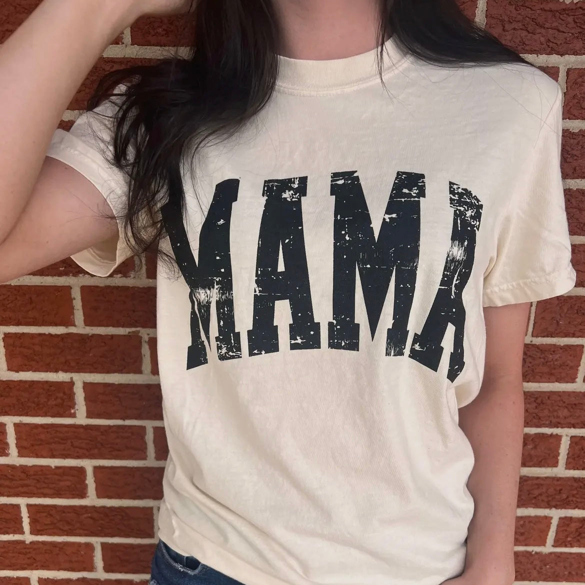 Distressed Mama Comfort Colors Tee