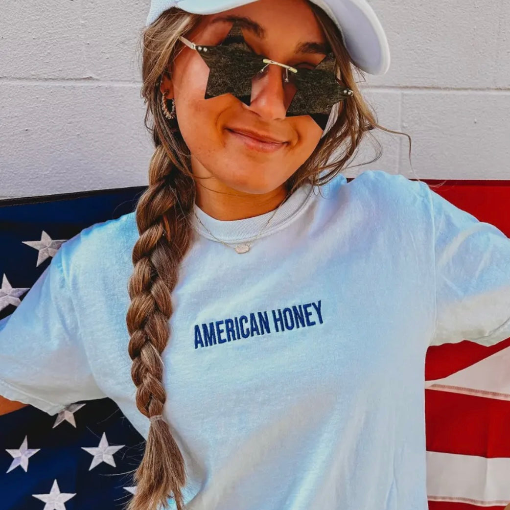 American Honey Embroidered T-shirt