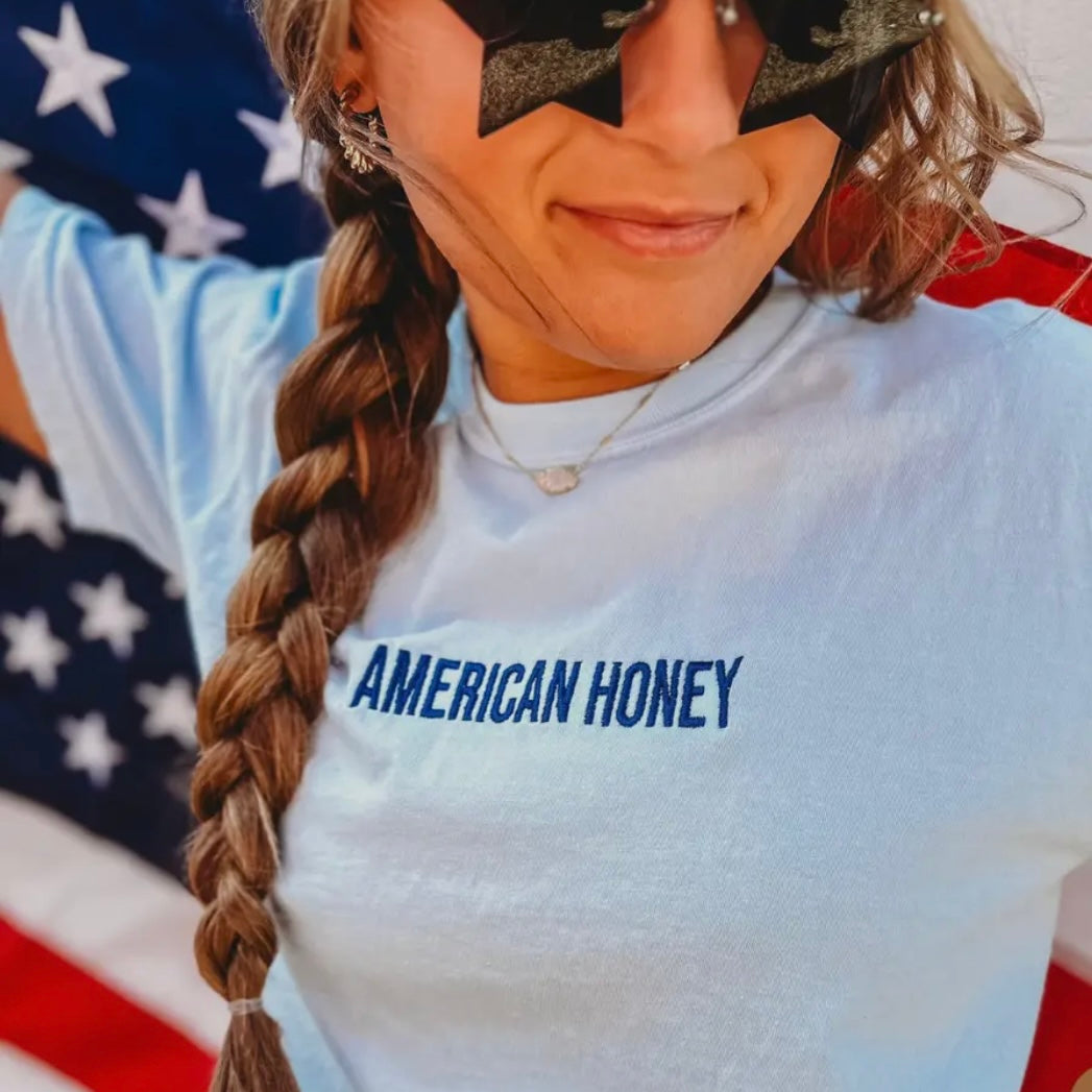 American Honey Embroidered T-shirt