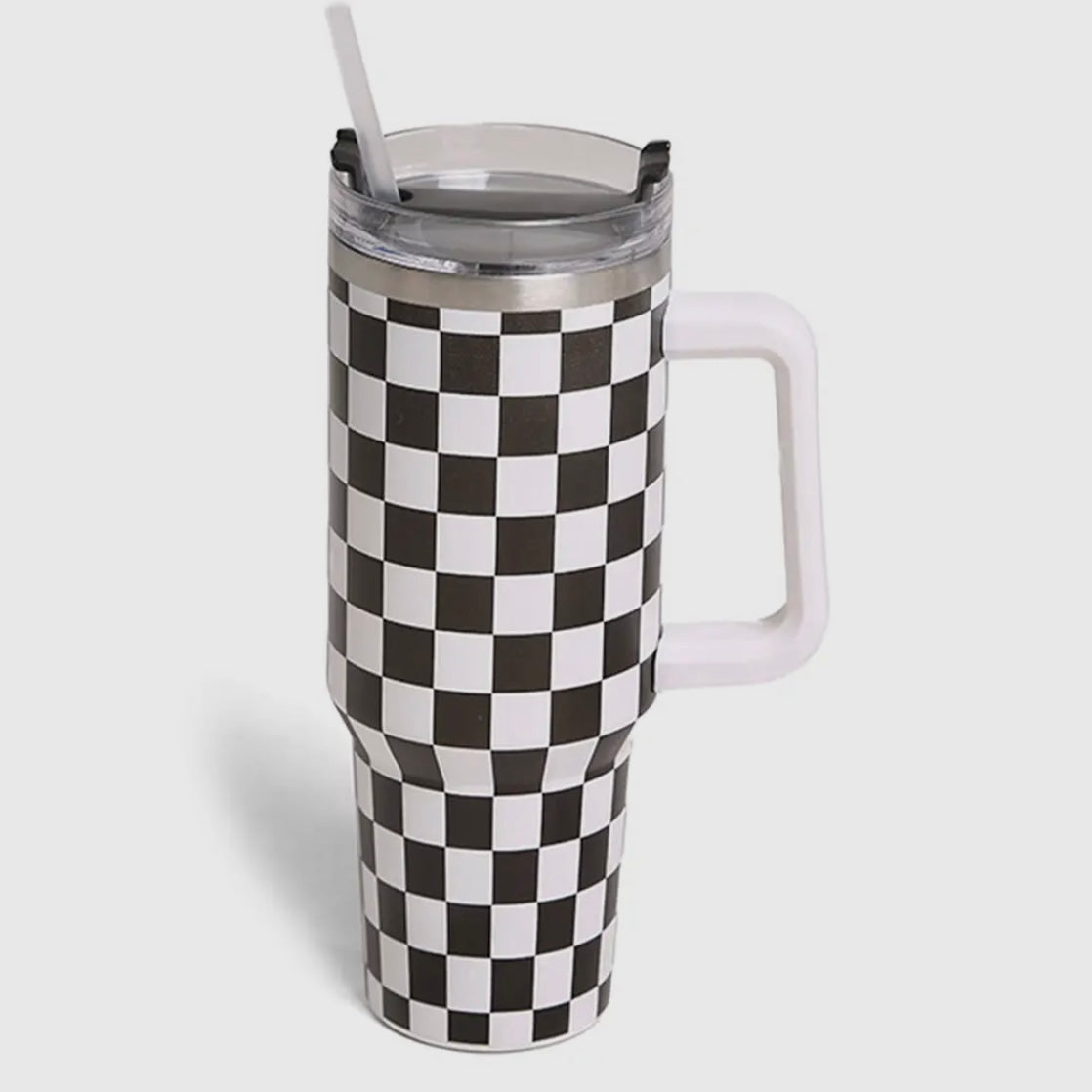 Checkered 40oz Tumbler