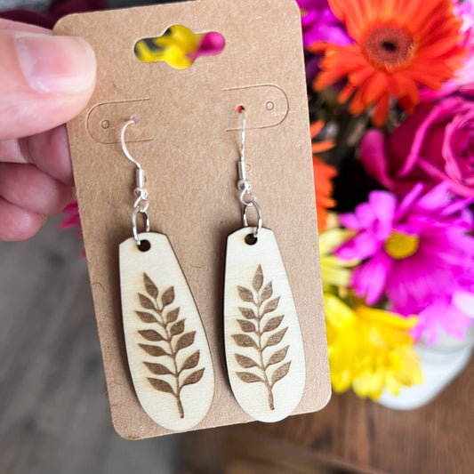 Wooden Botanical Dangles