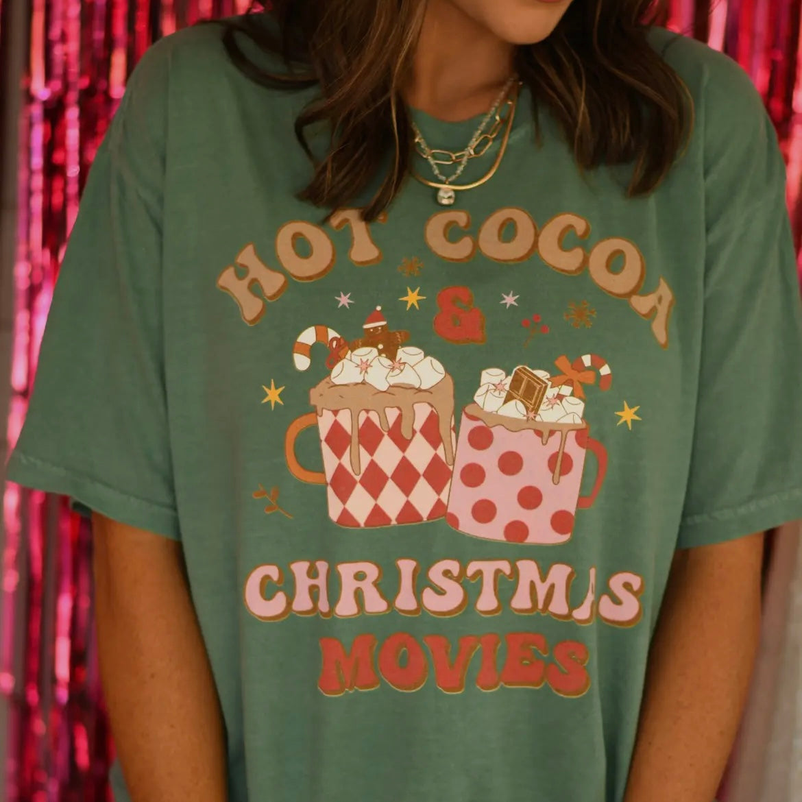 Hot Cocoa & Christmas Movies Tee