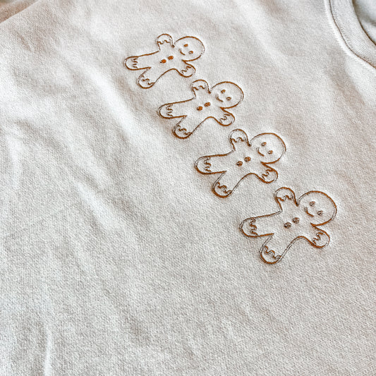 Gingerbread Embroidered Sweatshirt