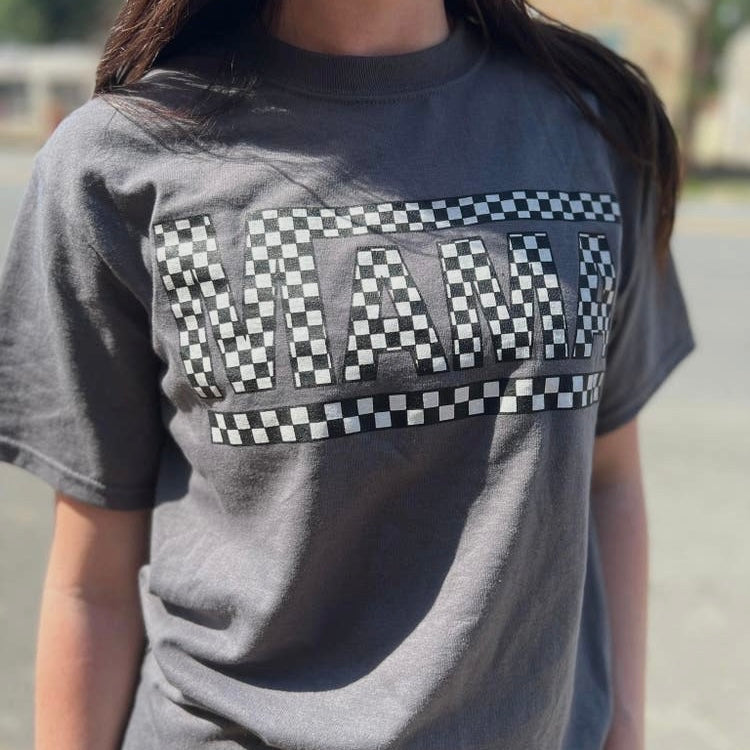 Checkerboard Mama T-shirt