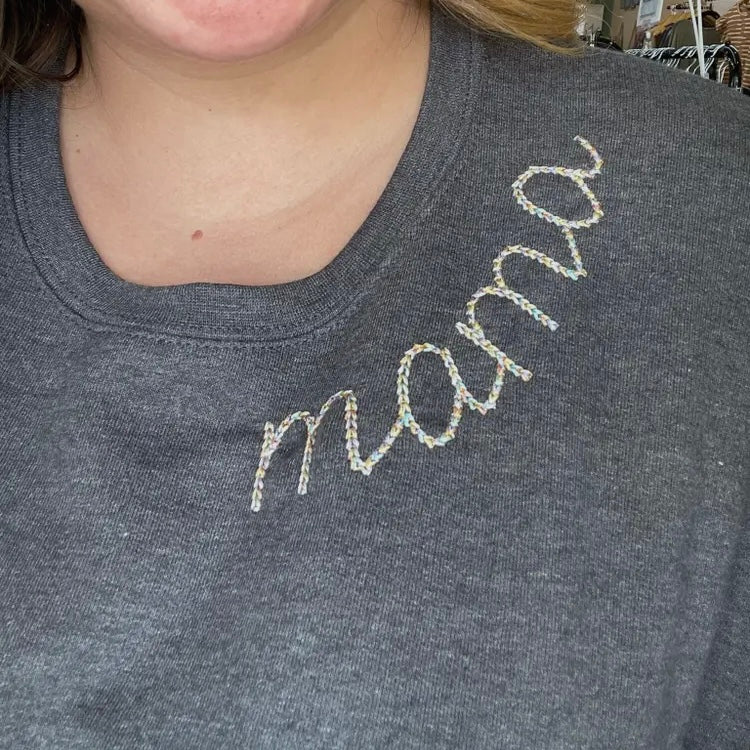 Embroidered Mama Sweatshirt